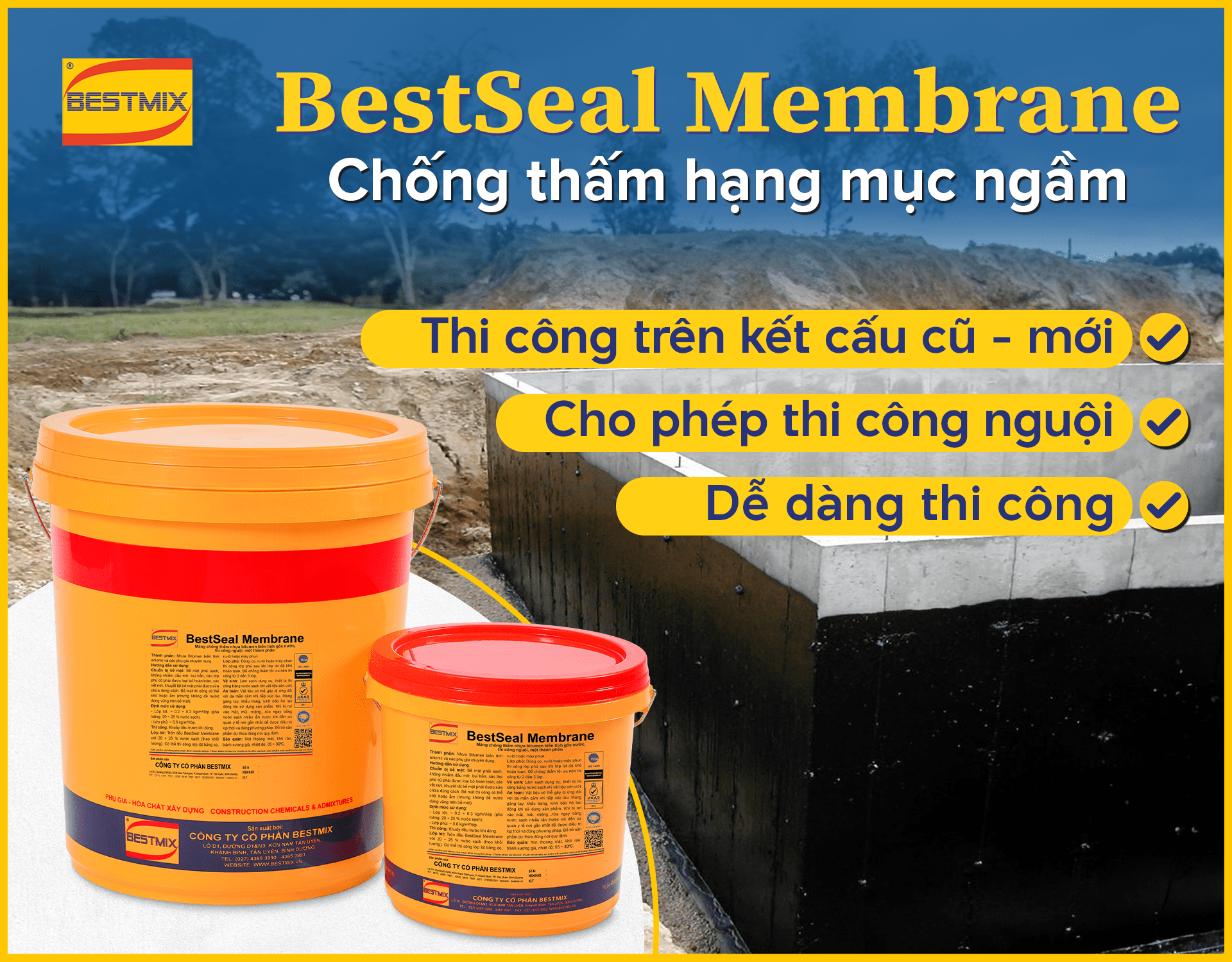 Thông tin nổi bật của hợp chất chống thấm Membrane